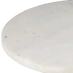 Plateau en marbre blanc et manguier 30x30xh10cm - Organic