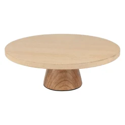 Plateau en marbre et manguier beige 30x30xh10cm - Organic