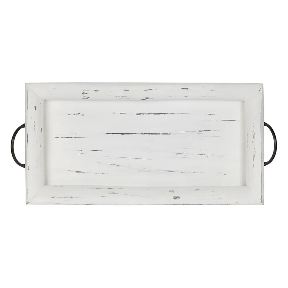 Plateau en sapin blanchi 65x34cm - Trappeur