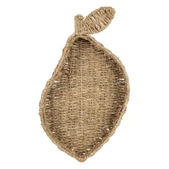 Plateau poire en jonc de mer naturel 22x38cm - Les Fruits