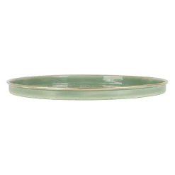 Plateau rond en fer sauge d36cm - Baroque