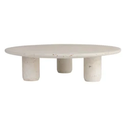 Plateau sur pied en ciment écru moucheté d30cm - Organic