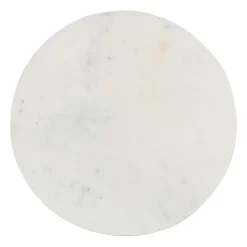 Plateau sur pied marbre blanc et bois de manguier - eskela