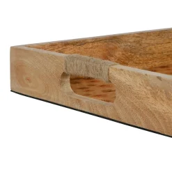 Plateaux x2 terracotta en bois de manguier - sweet leaves