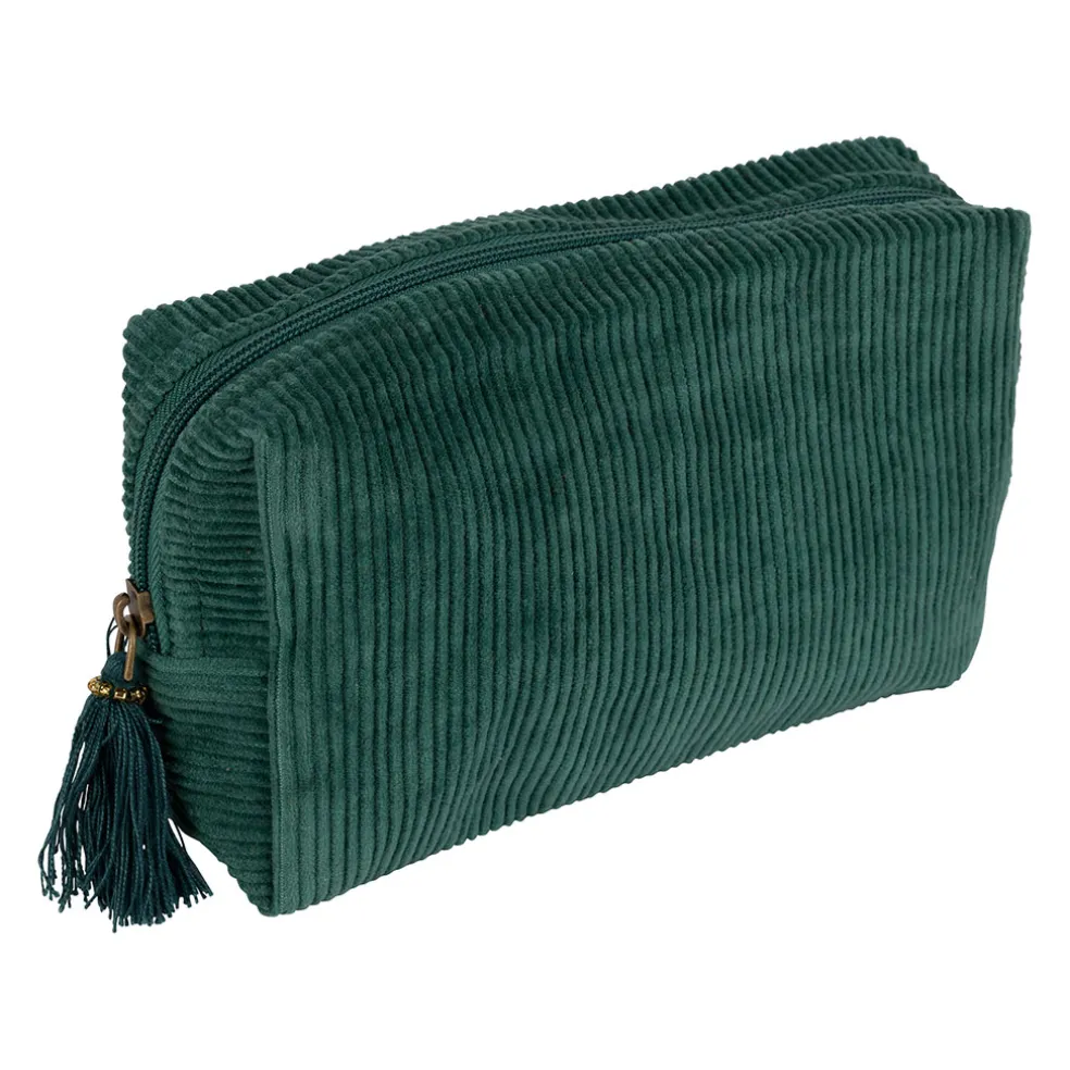 Pochette en coton et polyester emeraude - Manarola