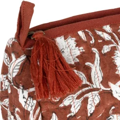 Pochette en coton matelassé et doublure imperméable terracotta - Flaura