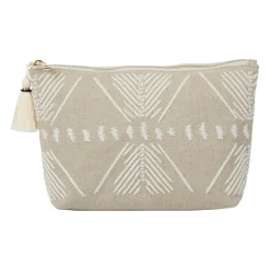 Pochette en lin naturel et blanc - Golden nat