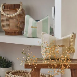 Pochette Je t'aime en coton beige - Famille