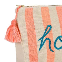 Pochette "hola" en coton corail - Palma