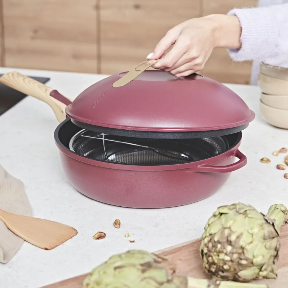 Poêle en aluminium rubis d28cm - La Fabuleuse