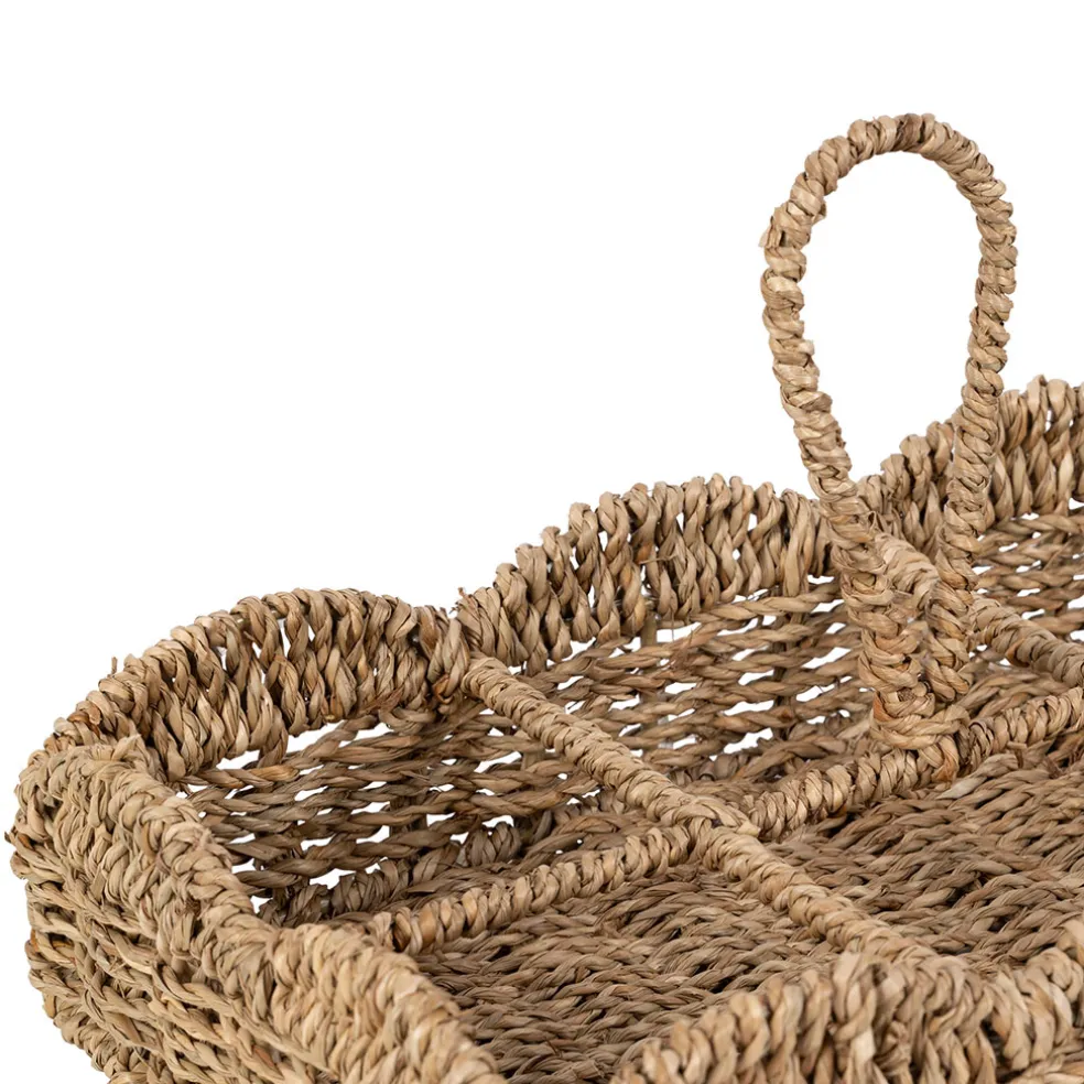 Porte 6 gobelets en jonc de mer naturel - Chaumière