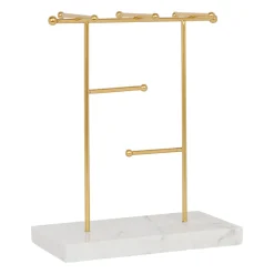 Porte bijoux en marbre - golden doré