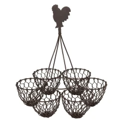 Porte oeufs en fer brun - Campagne