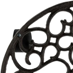 Porte plante 4 roues en fonte brun d31.5cm - Rhodonea