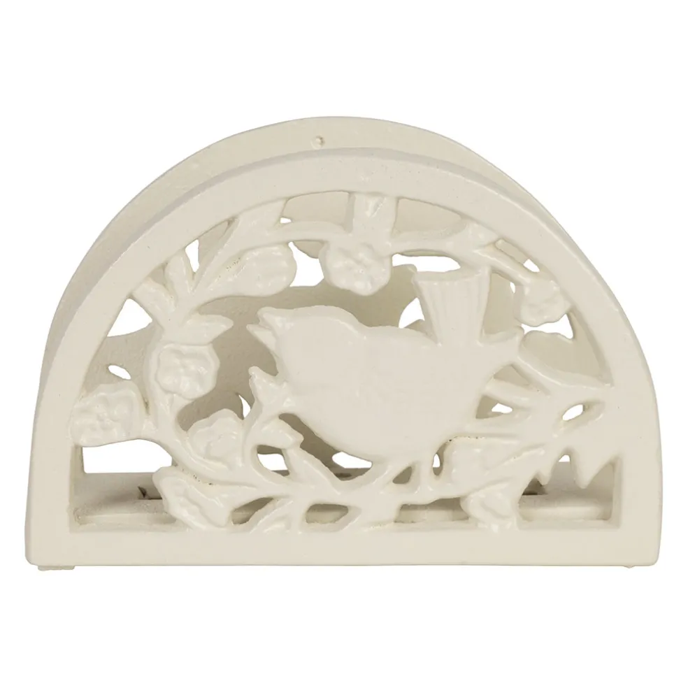 Porte serviettes en fonte blanc cassé - Fauvette