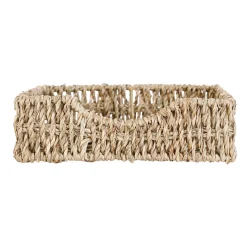 Porte serviettes en jonc de mer naturel et fer poisson - borneo