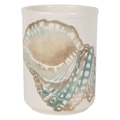 Porte ustensiles en faïence bleu et beige - Bord De Mer