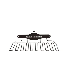 Porte verres mural en fer brun - Maison De Famille