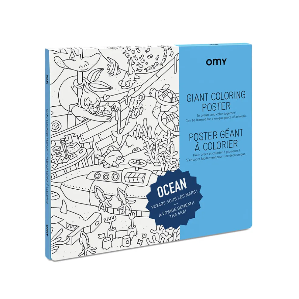 Poster à colorier 70x100cm - ocean