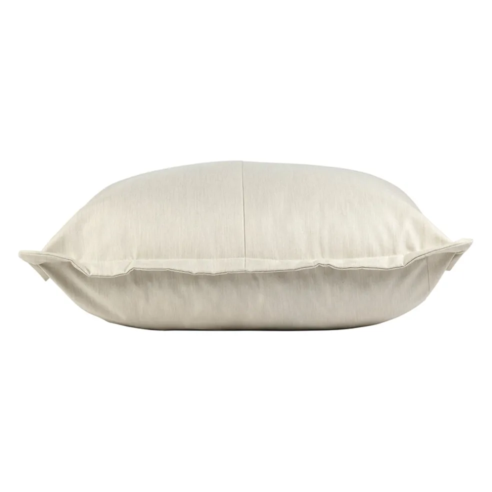Pouf d'extérieur en tissu écru 95x95cm - Sola
