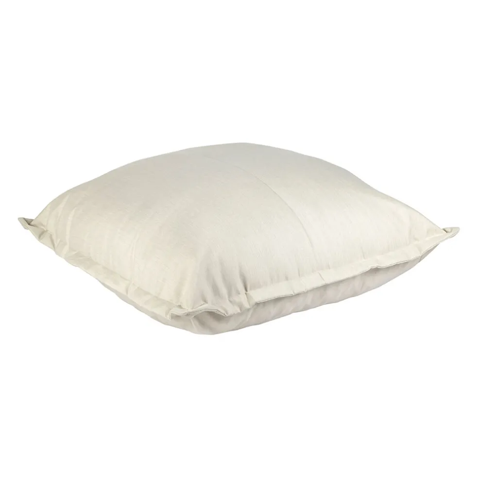 Pouf d'extérieur en tissu écru 95x95cm - Sola