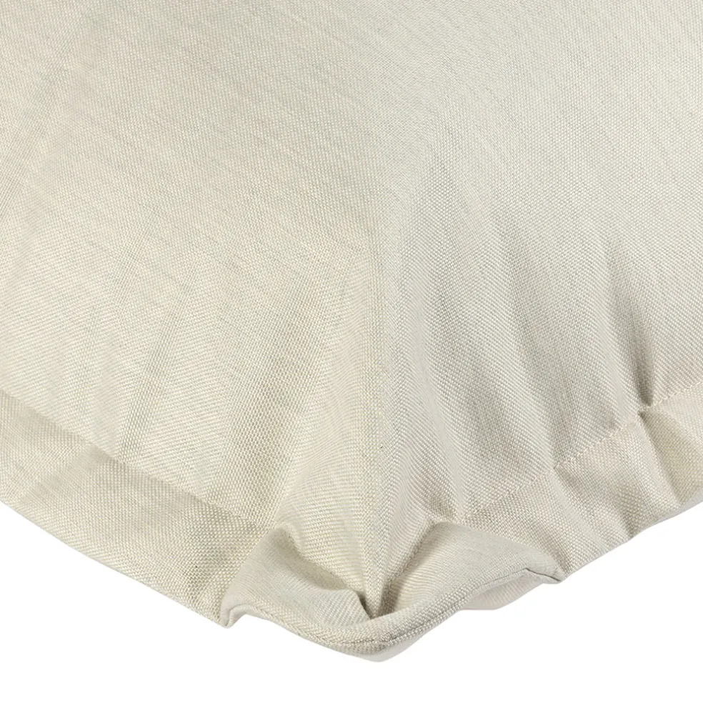 Pouf d'extérieur en tissu écru 95x95cm - Sola