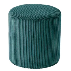 Pouf en tissu côtelé petrole - Snaw