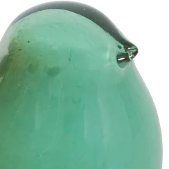Presse papier moineau en verre menthe - Serin