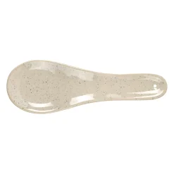 Repose cuillère en grès blanc moucheté - Jeanne