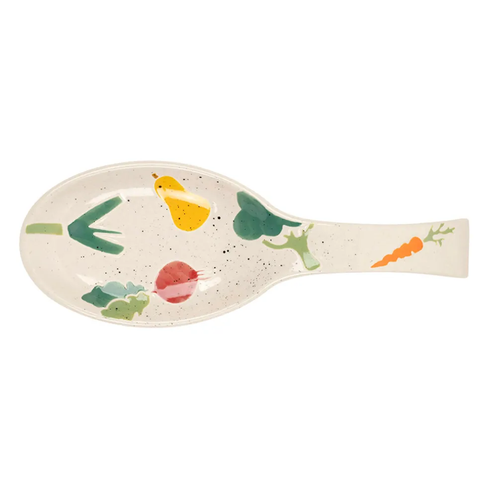 Repose cuillère en grès multicolore - P'tit Légume