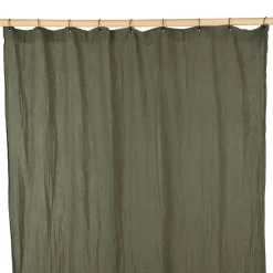 Rideau en voile de coton kaki avec oeillets 120x280cm - Dili