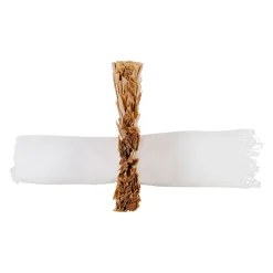 Rond de serviette en raphia et fer naturel