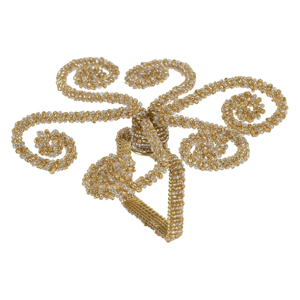 Rond serviette doré d8x10cm - Artifice