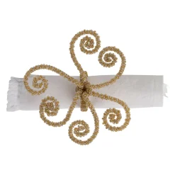 Rond serviette doré d8x10cm - Artifice