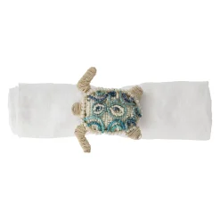 Rond serviette en fer et verre - tortue