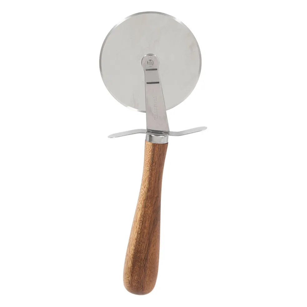 Roulette à pizza en inox et bois naturel - Ablis