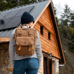 Sac à dos havane 28x14xh39cm -Juneau