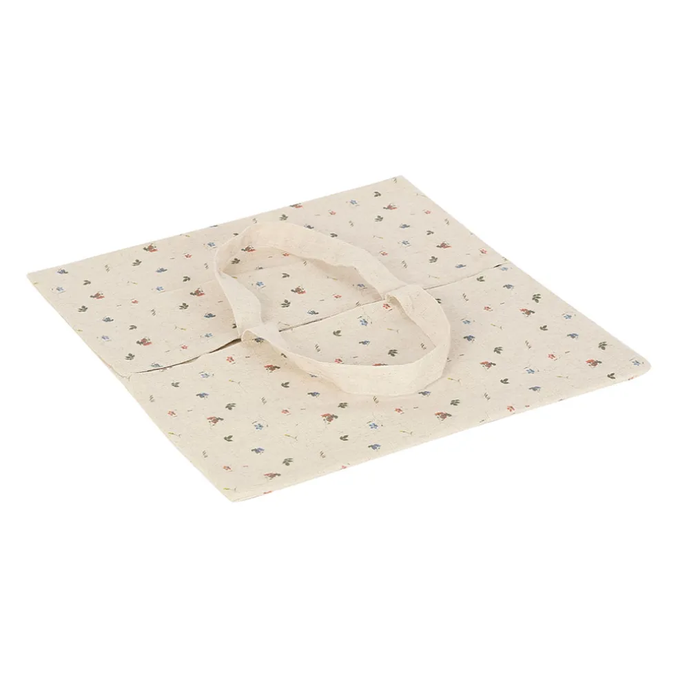 Sac à tarte en lin et coton naturel - P'tite Fleur