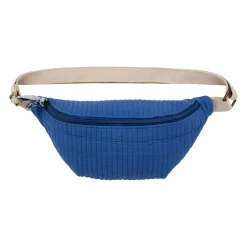 Sac banane en coton matelassé indigo - Flaura