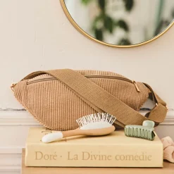 Sac banane en velours côtelé beige - Bananez