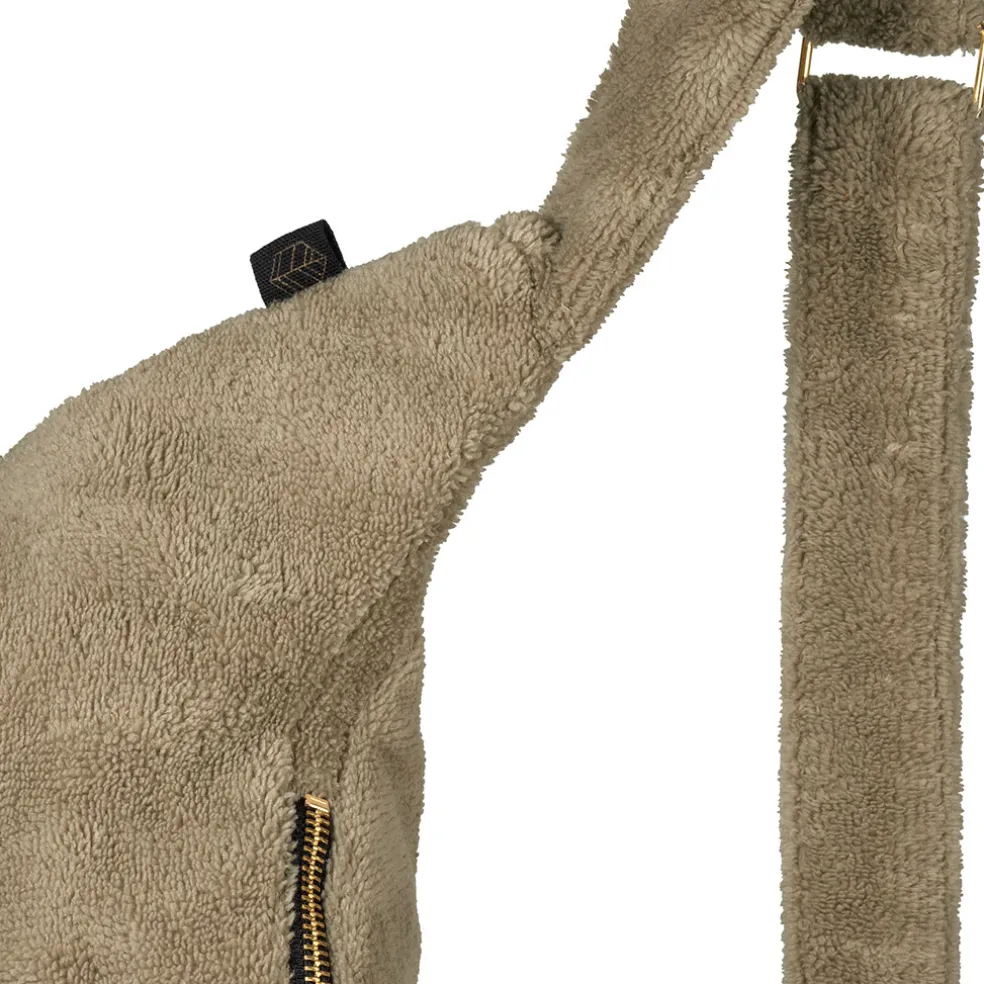 Sac banane en velours kaki - St Tropez