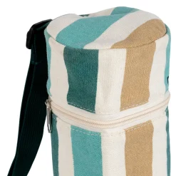 Sac bouteille isotherme en tissu et coton turquoise - Eté A La Mer