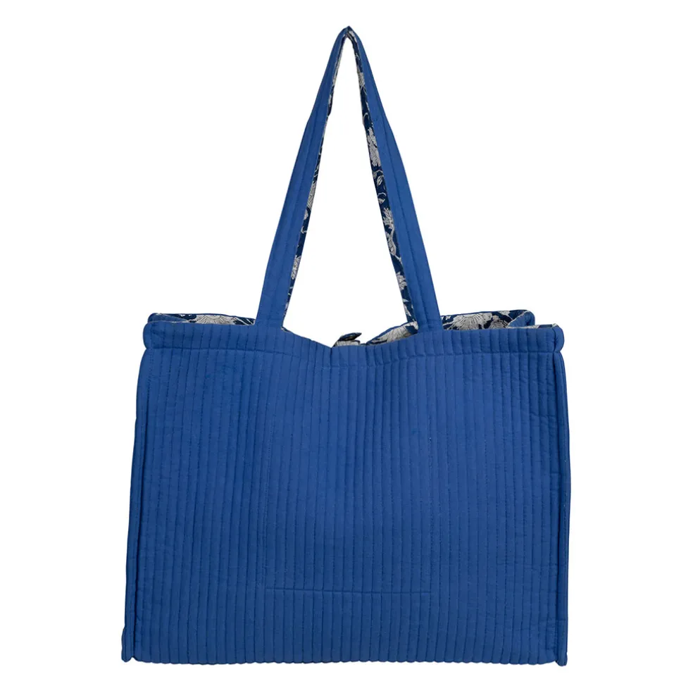 Sac en coton matelassé indigo - Flaura