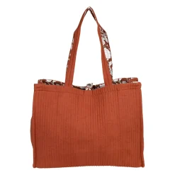 Sac en coton matelassé terracotta - Flaura