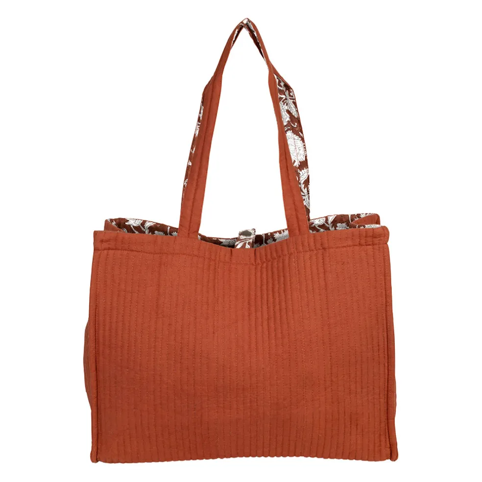 Sac en coton matelassé terracotta - Flaura