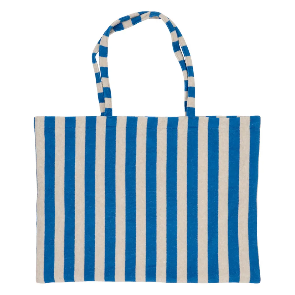 Sac en coton rayé indigo et blanc - Palma