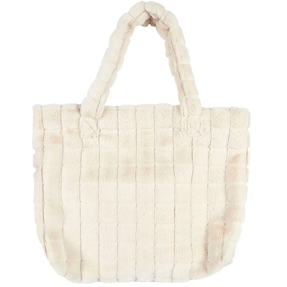 Sac fluffy fausse fourrure crème