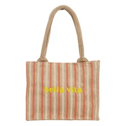 Sac "Bella Vita" en jute et coton naturel - Palma