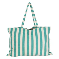 Sac tote bag en coton et polyester émeraude 55x40cm - Palma