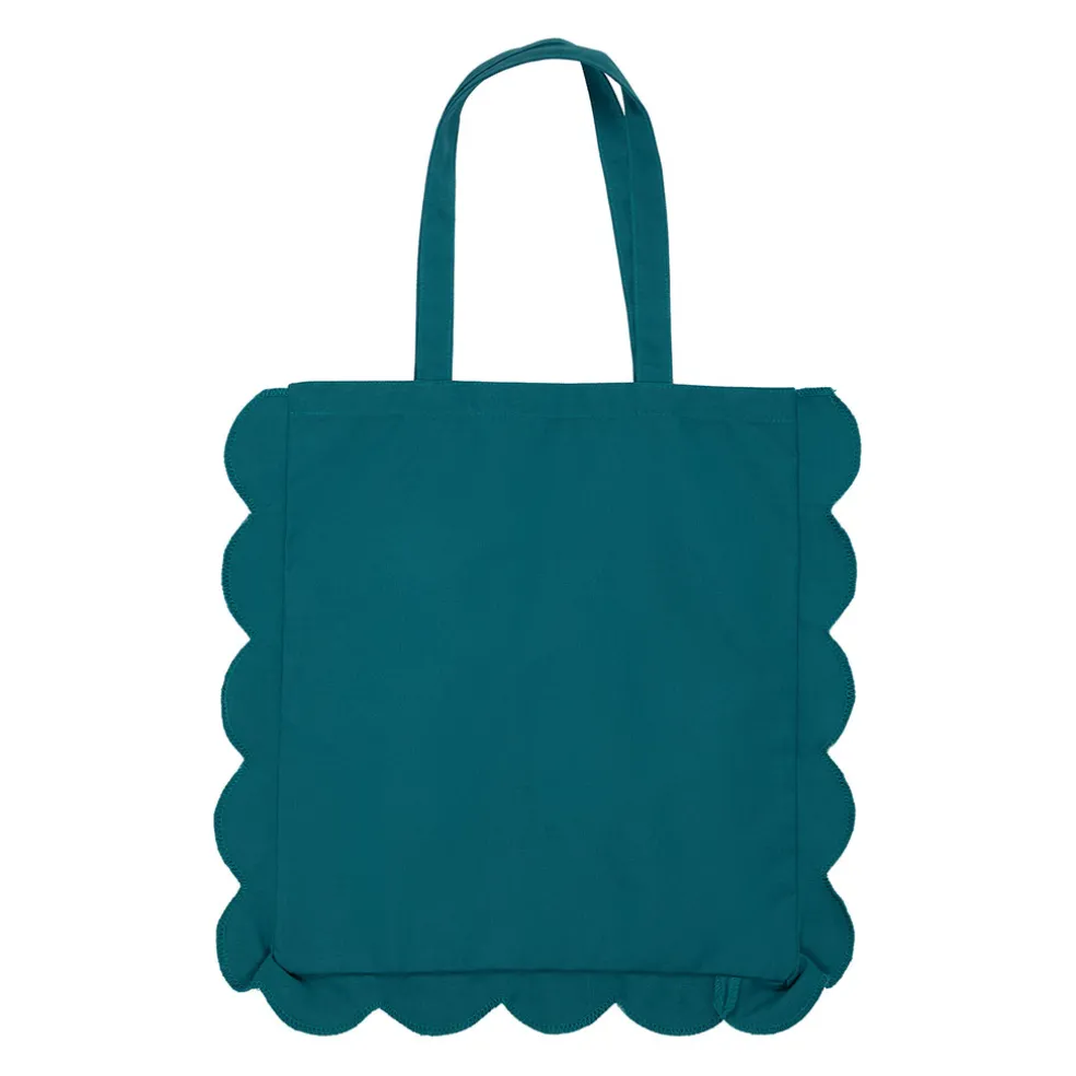 Sac tote bag en coton émeraude - Romancero